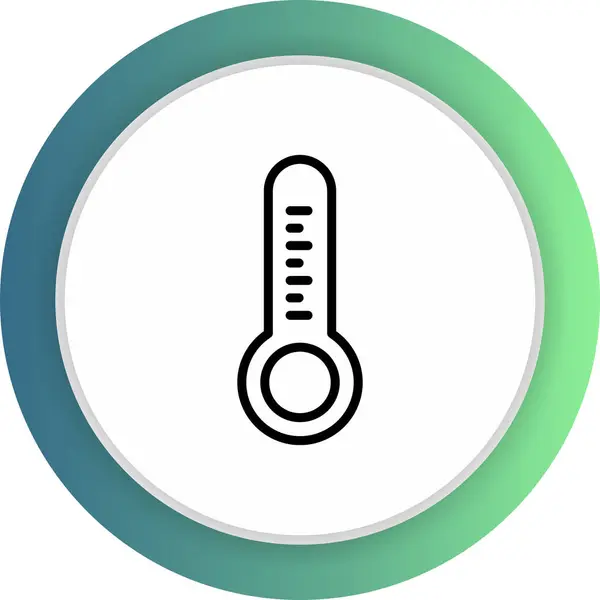 Icono Temperatura Aislado Fondo Abstracto — Vector de stock