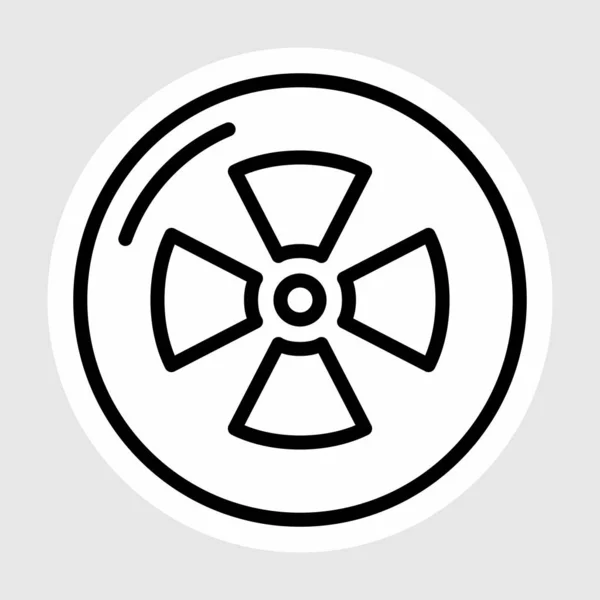 Ikona Wentylatora Abstrakcyjnym Tle — Wektor stockowy