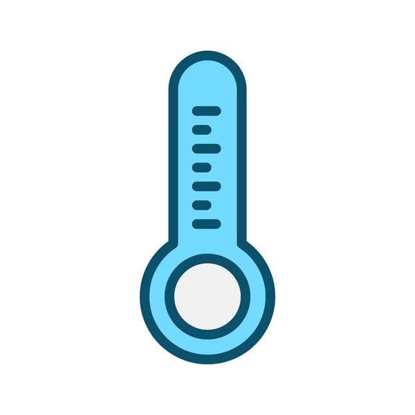 Ícone Temperatura Isolado Backgroun Abstrato —  Vetores de Stock