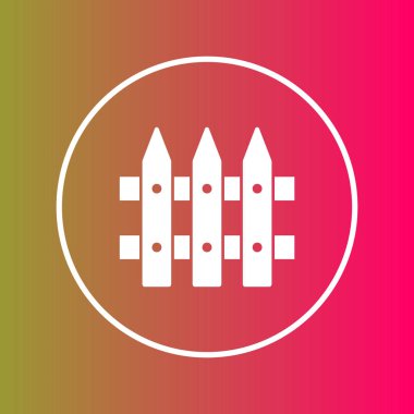  Çit simgesi soyut arkaplan grubunda izole edildi