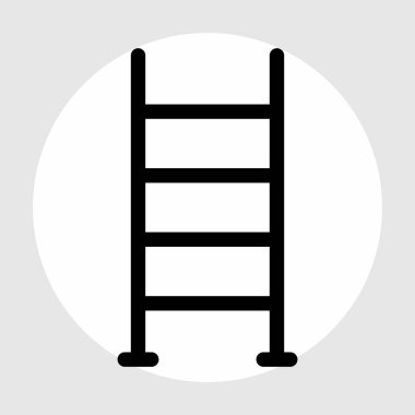 Merdiven simgesi soyut arkaplan grubunda izole edildi