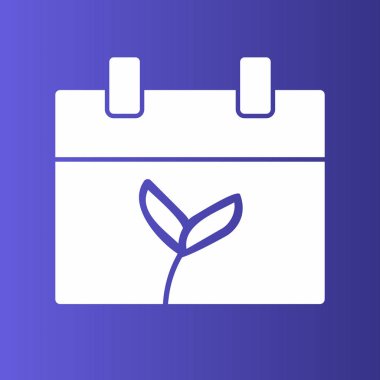 Yaprak Takvimi simgesi soyut arka grubunda izole edildi