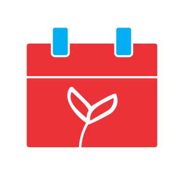 Yaprak Takvimi simgesi soyut arka grubunda izole edildi