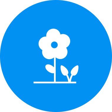  Soyut bir grupta çiçek simgesi izole edildi