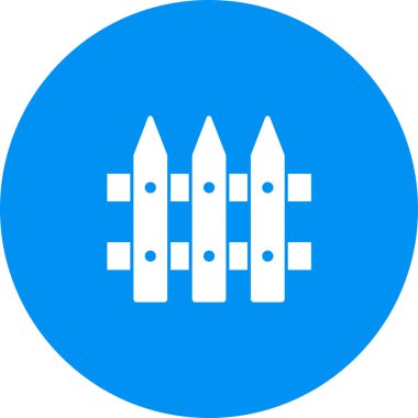  Çit simgesi soyut arkaplan grubunda izole edildi