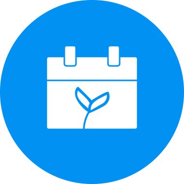 Yaprak Takvimi simgesi soyut arka grubunda izole edildi