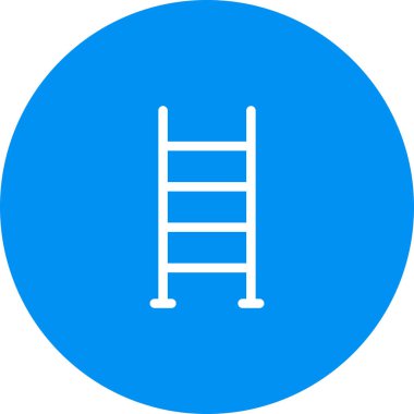 Merdiven simgesi soyut arkaplan grubunda izole edildi