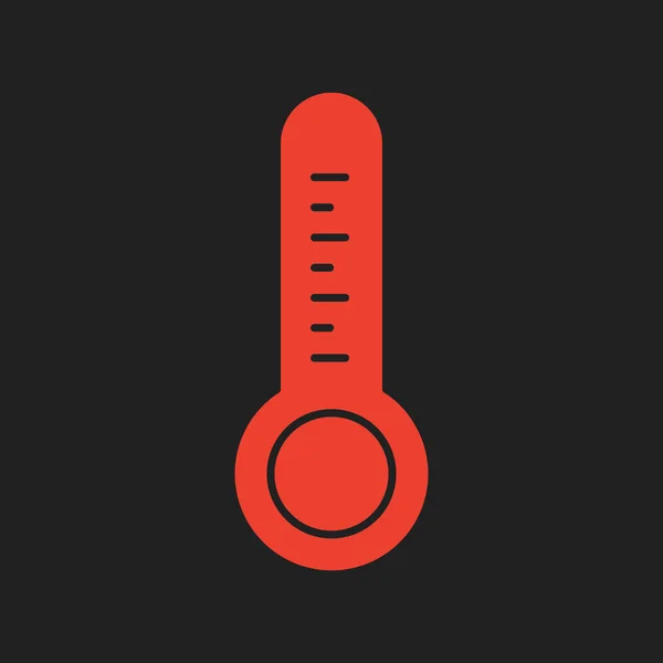 Ikona Temperatury Izolowana Abstrakcyjnym Tle — Wektor stockowy