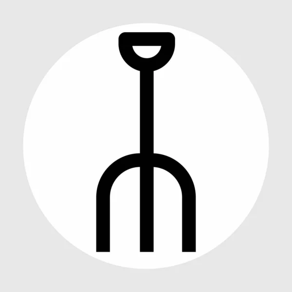 Ikona Pitchfork Izolowana Abstrakcyjnym Tle — Wektor stockowy