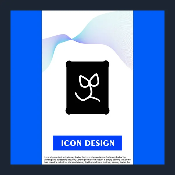 Icono Semillas Aislado Sobre Fondo Abstracto — Vector de stock