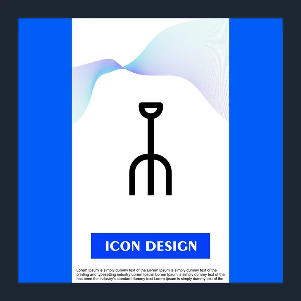 Pitchfork Icon Isolated Abstract Backgroun — 스톡 벡터
