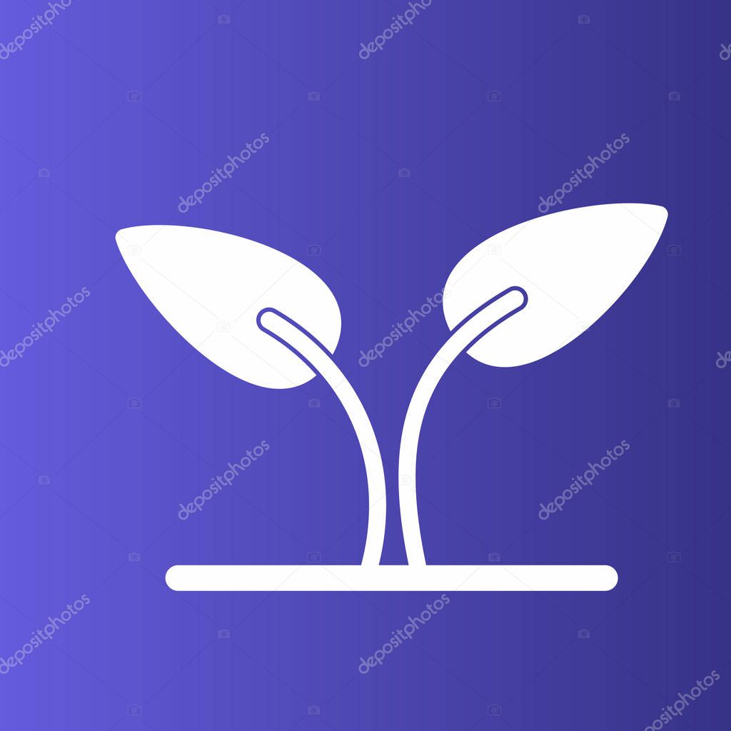 Sprout icon isolated on abstract backgroun