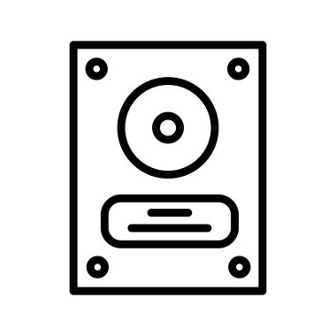 Sabit disk simgesi soyut arkaplanda izole edildi