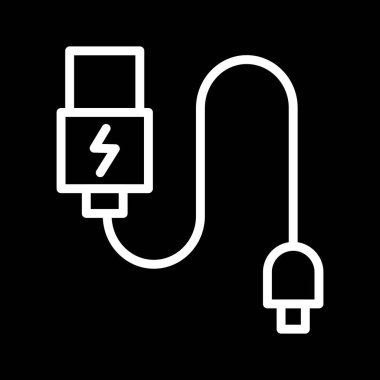 soyut arkaplanda veri kablosu simgesi izole edildi