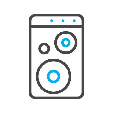 Woofer simgesi soyut arkaplanda izole edildi