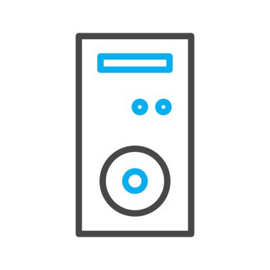  pc simgesi soyut arkaplanda izole edildi