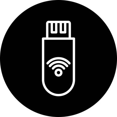 Soyut arkaplanda flaş wifi simgesi izole edildi