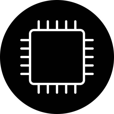 Soyut arkaplanda işlemci simgesi izole edildi