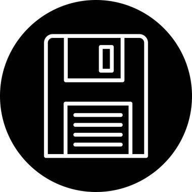 Soyut arkaplanda izole edilmiş disket simgesi