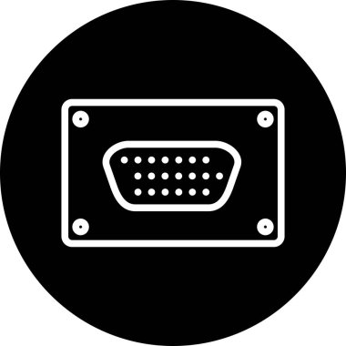 vga Kablo simgesi soyut arkaplanda izole edildi