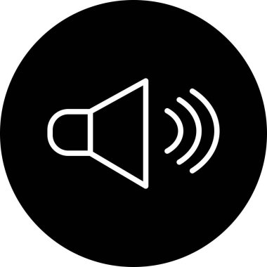 soyut arkaplanda ses simgesi izole edildi