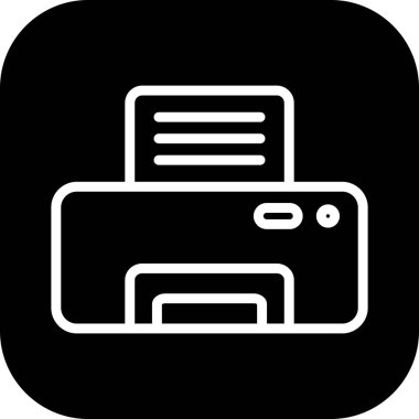 Soyut arkaplanda yazıcı simgesi izole edildi