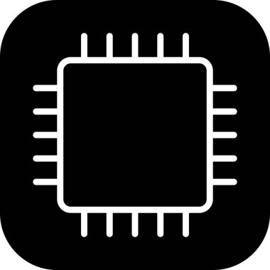 Soyut arkaplanda işlemci simgesi izole edildi