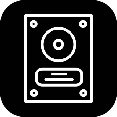 Sabit disk simgesi soyut arkaplanda izole edildi