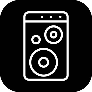 Woofer simgesi soyut arkaplanda izole edildi