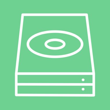 Cd oda simgesi soyut arkaplanda izole edildi