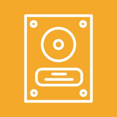 Sabit disk simgesi soyut arkaplanda izole edildi