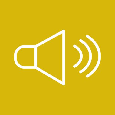 soyut arkaplanda ses simgesi izole edildi