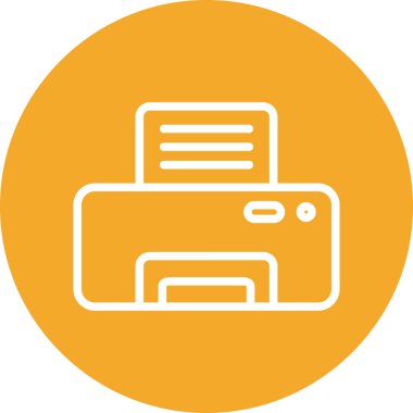 Soyut arkaplanda yazıcı simgesi izole edildi