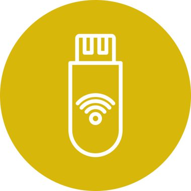 Soyut arkaplanda flaş wifi simgesi izole edildi