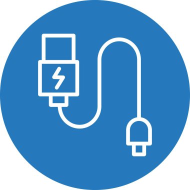 soyut arkaplanda veri kablosu simgesi izole edildi