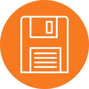 Soyut arkaplanda izole edilmiş disket simgesi