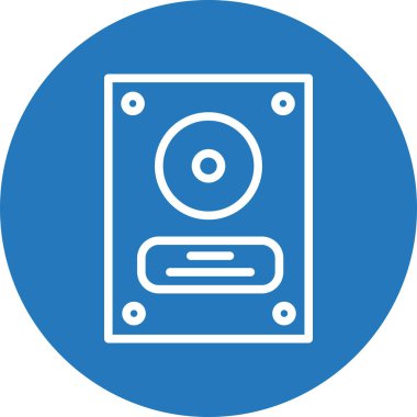 Sabit disk simgesi soyut arkaplanda izole edildi