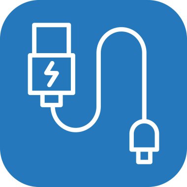 soyut arkaplanda veri kablosu simgesi izole edildi