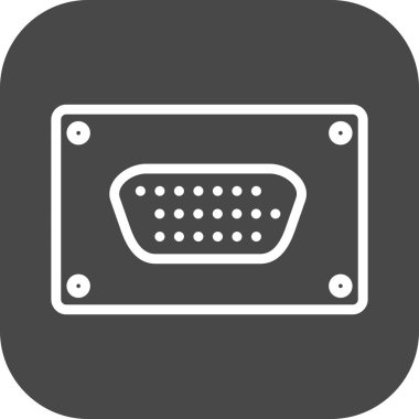 vga Kablo simgesi soyut arkaplanda izole edildi