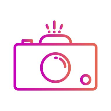  Kamera simgesi soyut arkaplanda izole edildi