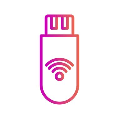 Soyut arkaplanda flaş wifi simgesi izole edildi