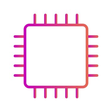 Soyut arkaplanda işlemci simgesi izole edildi