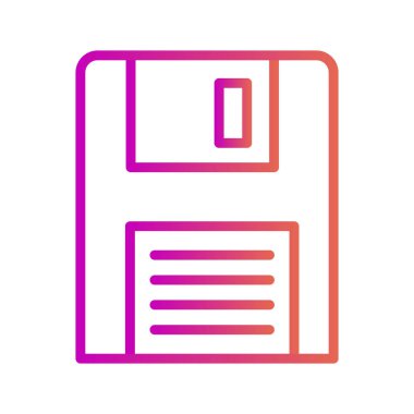 Soyut arkaplanda izole edilmiş disket simgesi