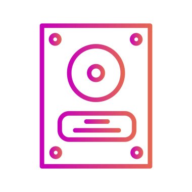 Sabit disk simgesi soyut arkaplanda izole edildi