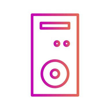  pc simgesi soyut arkaplanda izole edildi