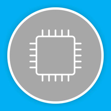 Soyut arkaplanda işlemci simgesi izole edildi