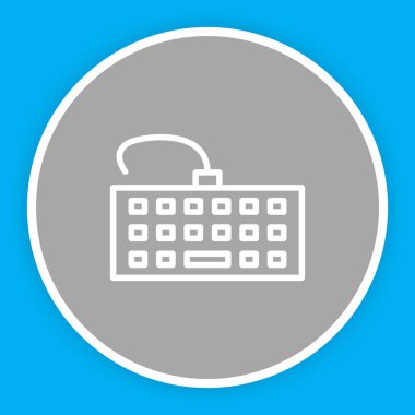 Soyut arkaplanda klavye simgesi izole edildi