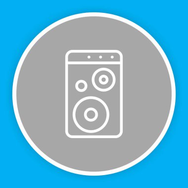 Woofer simgesi soyut arkaplanda izole edildi