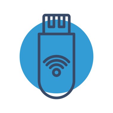 Soyut arkaplanda flaş wifi simgesi izole edildi