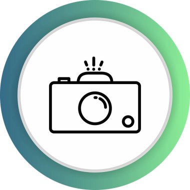  Kamera simgesi soyut arkaplanda izole edildi